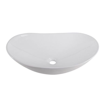 Раковина из сантехнического фаянса BelBagno BB1404 60х40 накладная цвет белый без отверстий под смеситель