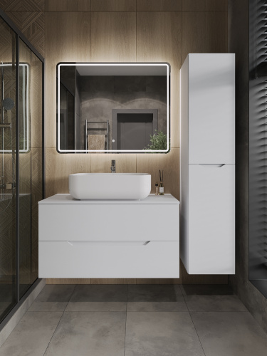 Тумба с раковиной Orange Line Li-100TuwMDF+B03-600W 101х46х68 - фото 5