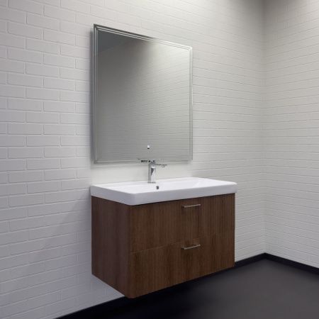 Тумба с раковиной Comforty Ангара 00-00021037CF 90х50 подвесная цвет коричневый