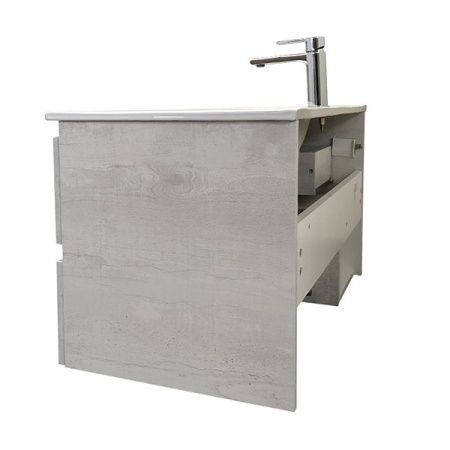 Тумба с раковиной Comforty Турин 00-00014644CF 90х50 подвесная цвет серый