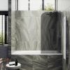 Душевая шторка на ванну Maybah Glass MGV-133-1у 44х140 стекло тонированное профиль белый ориентация универсальная