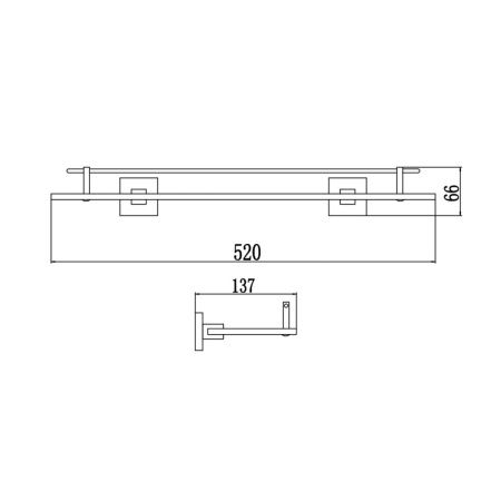 Полка в ванную комнату Savol S-06591Q