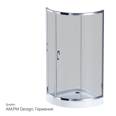 Душевой уголок Am.Pm Like W83G-315-090CG 90х90 стекло тонированное профиль хром глянцевый без поддона