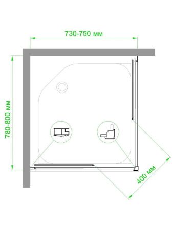Душевой уголок Royal Bath HPD RB7580HPD-T 80х75 стекло прозрачное профиль белый без поддона