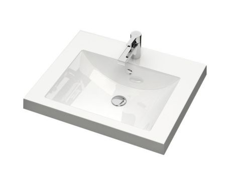 Раковина из искусственного камня Uperwood Eva 4548340001 50х40 полувстраиваемая цвет белый