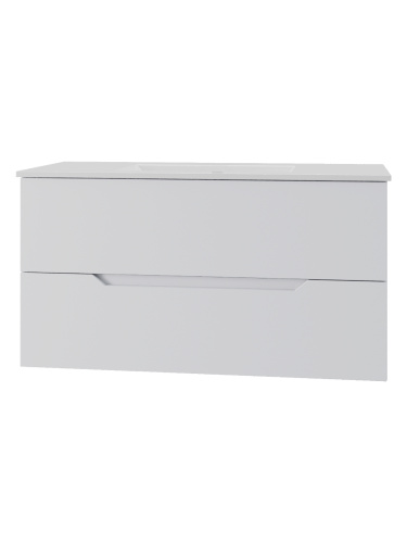 Тумба с раковиной Orange Line Li-100Tuw+Ra 101,5х46,5х54,1 - фото 2