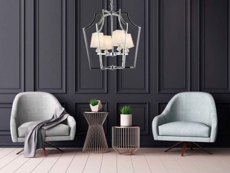 Люстра подвесная Lumina Deco Montero (Монтеро) LDP 1249-4 CHR+WT