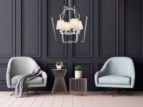 Люстра подвесная Lumina Deco Montero (Монтеро) LDP 1249-4 CHR+WT - фото 2