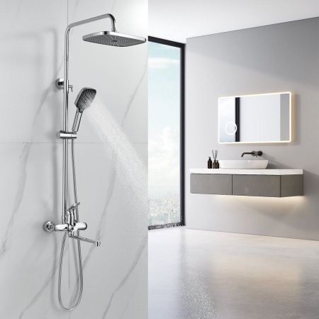 Душевая стойка Raffine F3685 настенная цвет хром