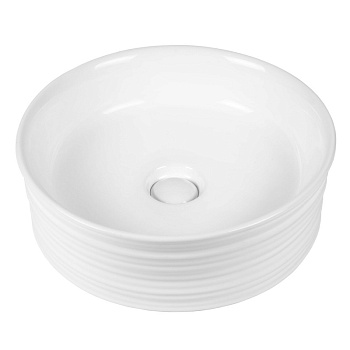 Раковина из сантехнического фарфора Bond Circle S60-410 41х41 накладная цвет белый глянцевый