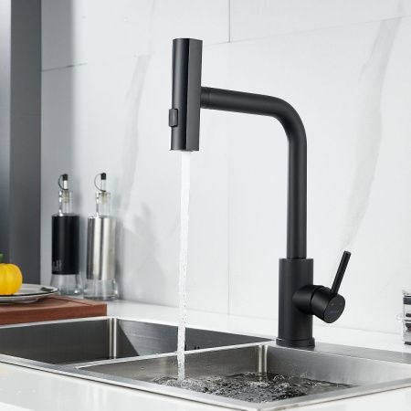 Смеситель для кухни Shevanik S263H на мойку черный