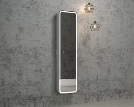 Зеркало-шкаф Continent Lorenzo МВК009 40х160 подвесной цвет белый