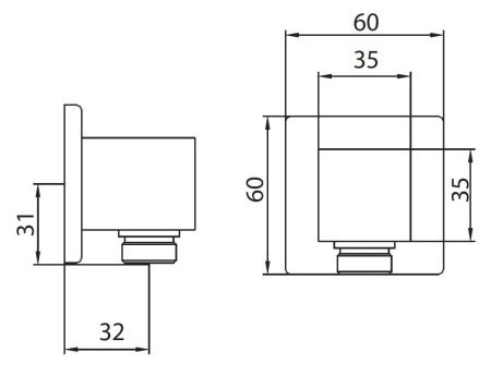 Шланговое подключение Creavit A03
