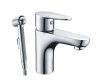 Комплект: смеситель с гигиеническим душем Wasserkraft Leine 3500 3508 на раковину хром
