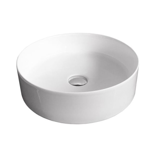 Раковина из сантехнического фарфора Sintesi SIN-LVB-APP-416 41х41 накладная цвет белый - фото 4