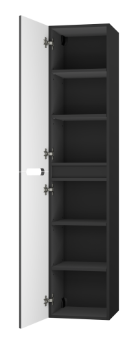 Шкаф-пенал Misty Роял П-Роя-02035-011П 35х34х165 подвесной цвет черный - фото 5