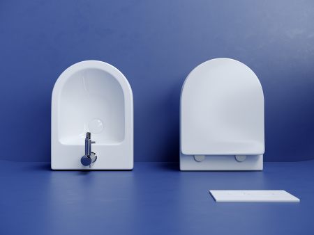 Унитаз подвесной Ceramica Nova METROPOL CN4002T белый с сиденьем микролифт безободковый смыв торнадо