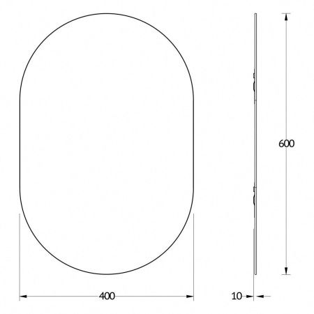 Зеркало Evoform Primary BY 0133 40х60 подвесное