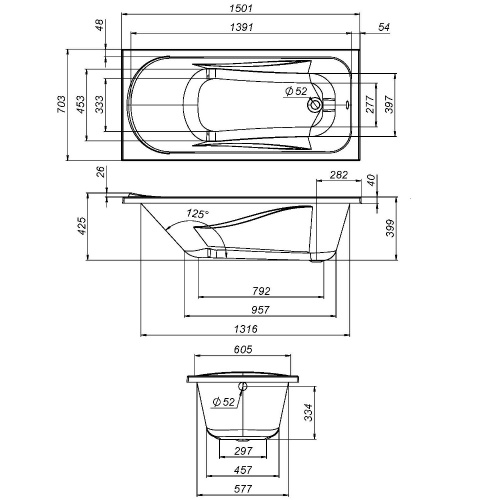 Каркас для ванны Am.Pm Sense W76A-150-070W-R - фото 3
