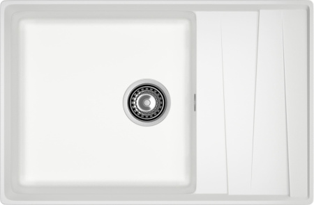 Кухонная мойка Granfest Level LV-760L иней 76х50 цвет белый поверхность матовая