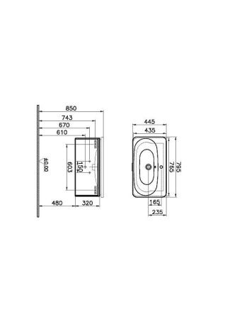 Тумба с раковиной Vitra Nest Trendy 56138 80х50 подвесная цвет коричневый