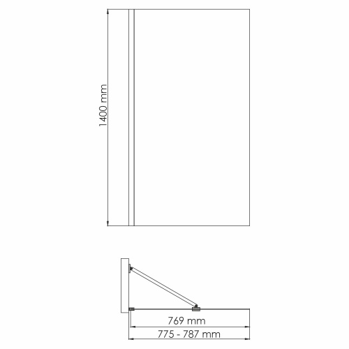 Душевая шторка WasserKRAFT Aisch 55P 55P01-80 80x140 стекло прозрачное 6 мм - фото 4