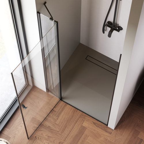 Душевая дверь Am.Pm Sunny W87G-100-1P-BT 100х190 стекло прозрачное профиль черный матовый - фото 4