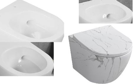 Унитаз подвесной Cerutti SPA CT9532 черный с сиденьем микролифт безободковый смыв торнадо