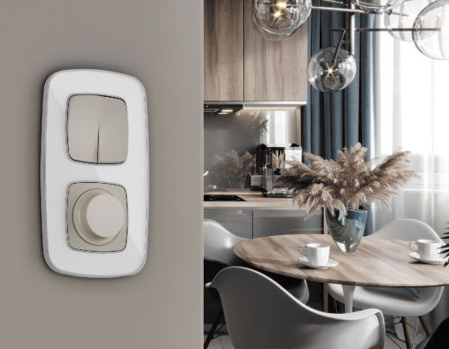 Лицевая панель для выключателя двухклавишного Ambrella Volt Omega (Омега) OP3630 - фото 2