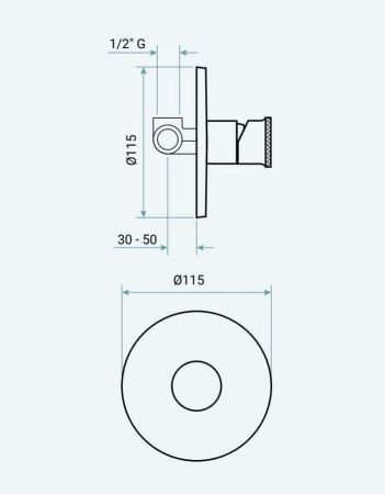 Смеситель Emmevi Filobrass 85009ZI/ORS встраиваемый в стену золото