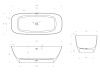 Ванна из искусственного камня Abber Stein AS9612-1.7 170х70 отдельностоящая прямоугольная с ножками