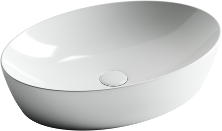 Раковина из сантехнического фарфора Ceramica Nova ELEMENT CN5018 60х40 накладная цвет белый без отверстий под смеситель