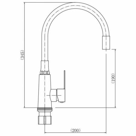 Смеситель для кухни Fashun A54301-10 на мойку красный/сатин