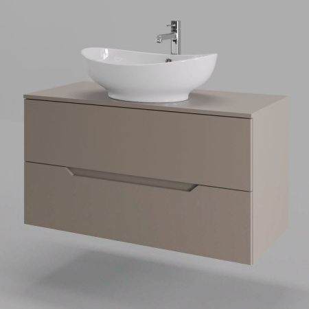 Тумба с раковиной Orange Line Li-100TuLMDF+B08-585W 100х50