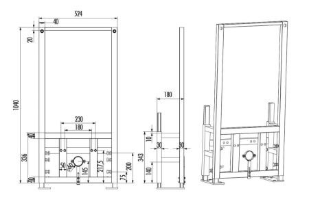 Инсталляция для биде Creavit GBM500.00