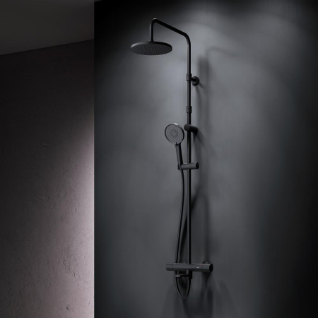 Душевая стойка Am.Pm X-Joy F0785A522 настенная цвет черный с термостатом