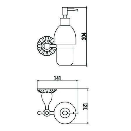 Дозатор для жидкого мыла Savol S-08931C