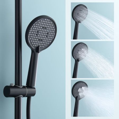 Душевая стойка Splenka S223.24.06 настенная цвет черный