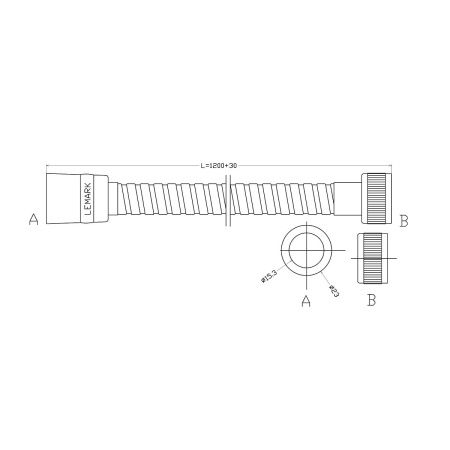 Душевой шланг LeMark LE8047S хром