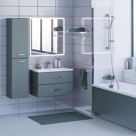 Тумба под раковину Uperwood Foster 291020522 80х50 подвесная цвет серый