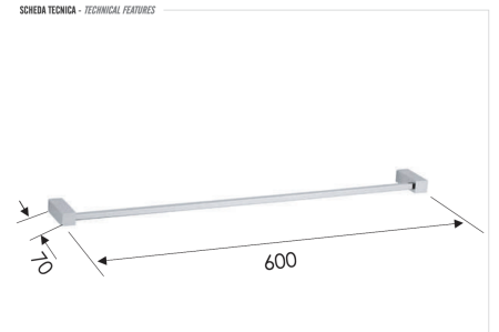 Полотенцедержатель Remer SQ SQ30CR