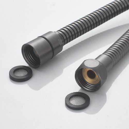 Душевая стойка Shevanik S4036T настенная цвет оружейная сталь - фото 5