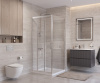 Душевой уголок BelBagno UNO-195 UNO-195-AF-31-90-C-IN 90х90 стекло прозрачное профиль сатин без поддона