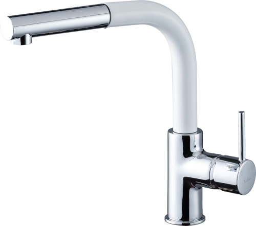 Смеситель для кухни Rivelato 9022201 brina cromo на мойку белый/хром - фото 2