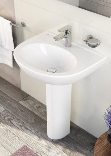 Раковина из сантехнического фарфора Vitra Zentrum 5786B003-0001 60х48 подвесная цвет белый - фото 2