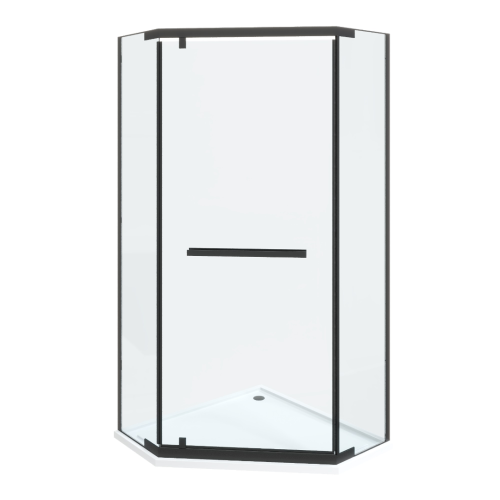 Душевой уголок Cerutti SPA CHIKA ZP101B 100х100 стекло прозрачное профиль черный - фото 3