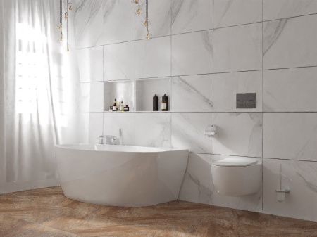 Унитаз подвесной Art&Max Elegant AM9316CHR/SC белый с сиденьем микролифт каскадный смыв