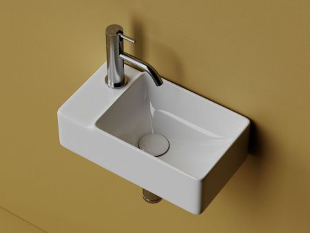 Раковина из сантехнического фарфора Ceramica Nova ELEMENT CN5046 40х20 подвесная цвет белый 1 отверстие под смеситель