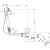 Слив-перелив для ванны Hansgrohe Exafill S 58126180 хром