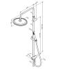 Душевая стойка Damixa Scandinavian Pure 936000300 настенная цвет черный